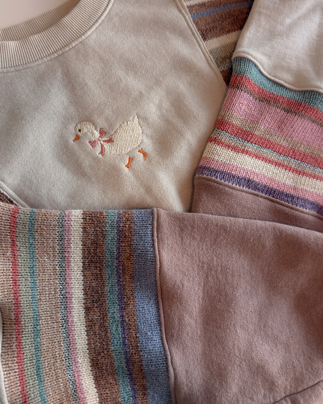 Stripped Goose Crewneck