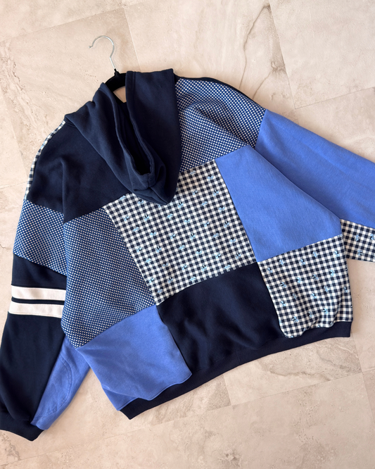 'Let The Spooky Out' Patchwork Hoodie (S-2XL)