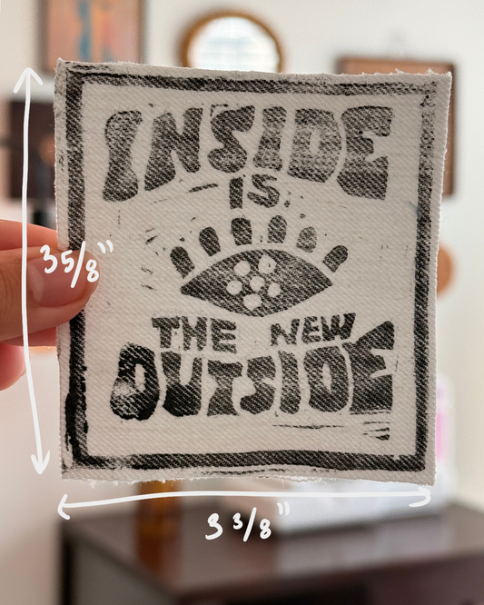 Inside is the New Outside Patch — White Denim