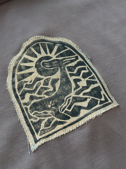 Blue Mock-Neck Tank (L) | Whale Landscape