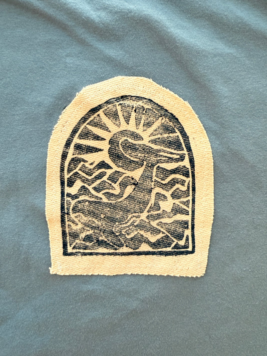 Blue Tee (L) | Whale Landscape