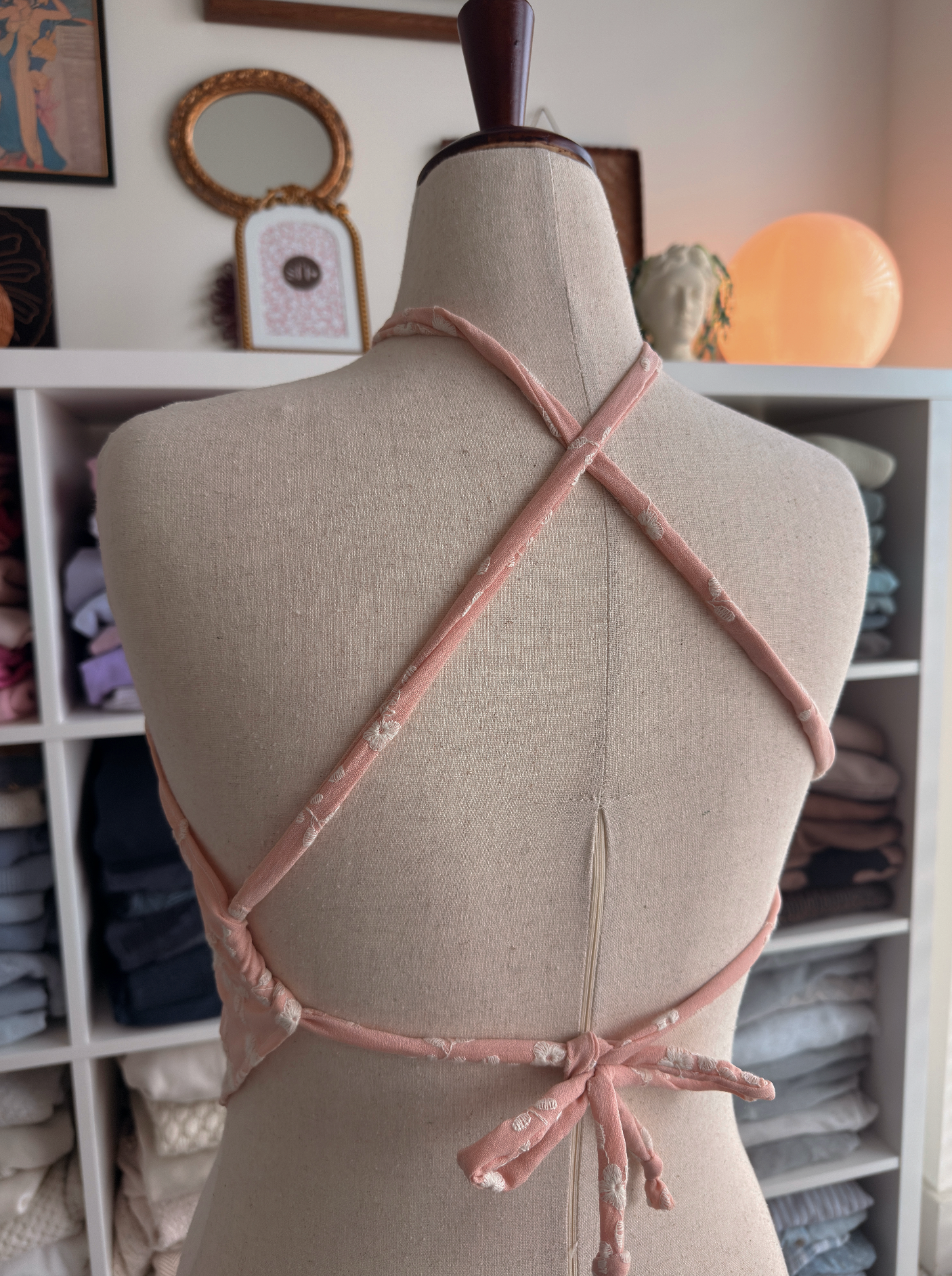 Pink Open Back Top