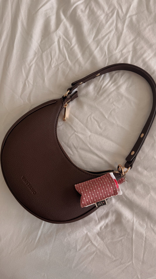 Pink hearts — Chapstick Keychain