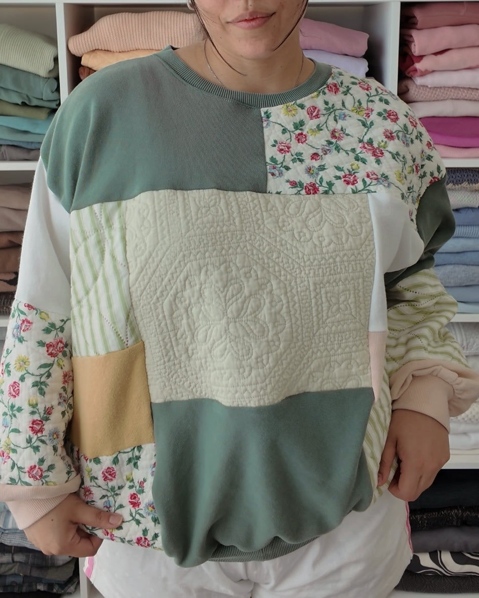 Floral Patchwork Crewneck