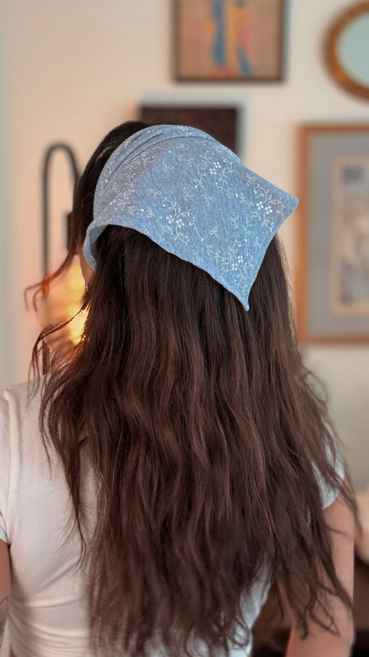 Headscarves — Blue Floral