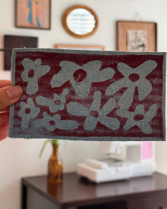 Floral Patch — Light Denim