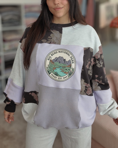 Big Bend National Park Patchwork Crewneck (S-2XL)