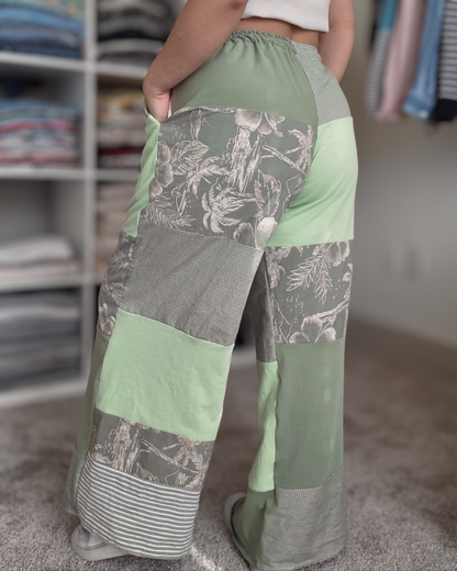 Green Patchwork Pants (S-XL)