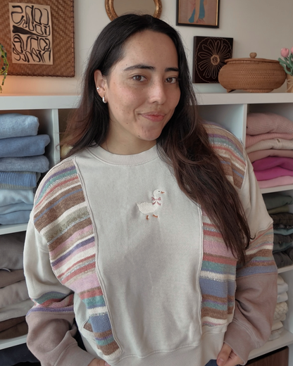 Stripped Goose Crewneck