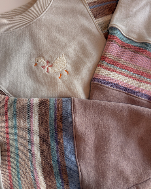 Stripped Goose Crewneck