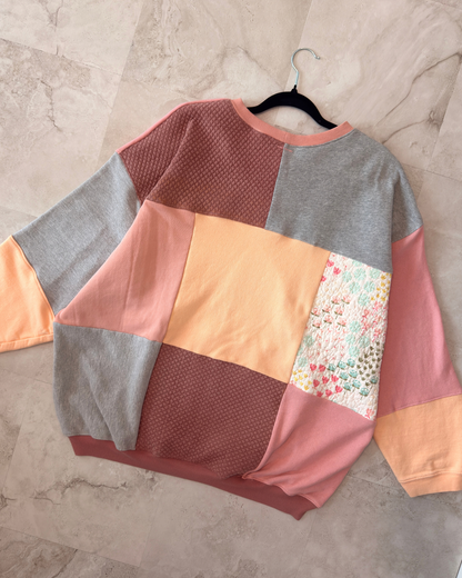 Dancing Skelly Patchwork Crewneck (S-2XL)