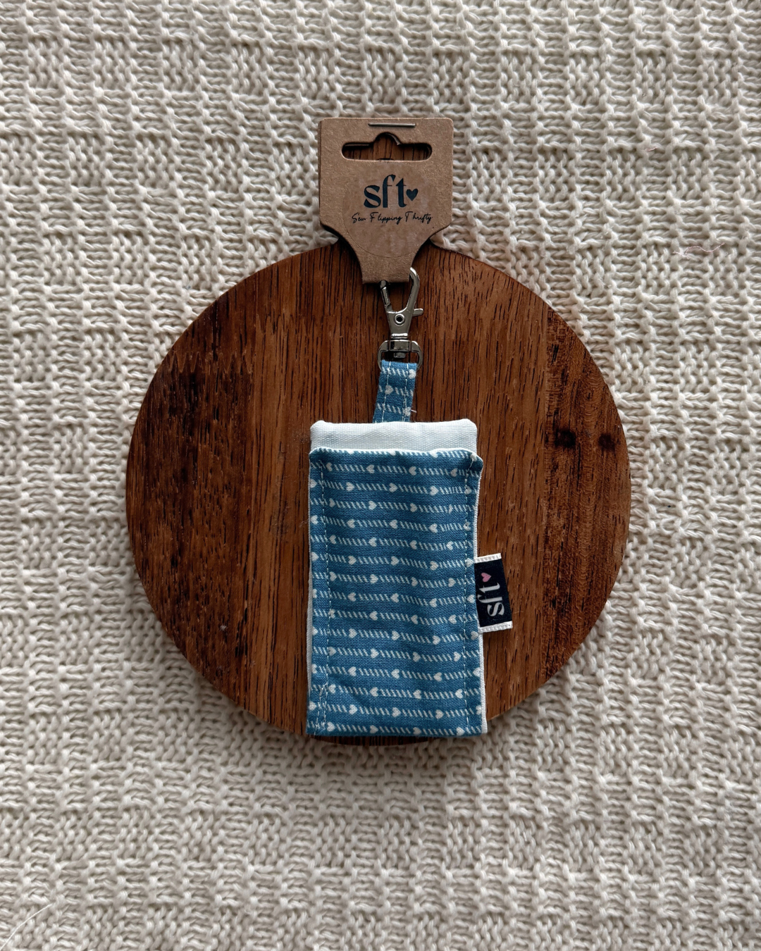 Blue Hearts — Chapstick Keychain