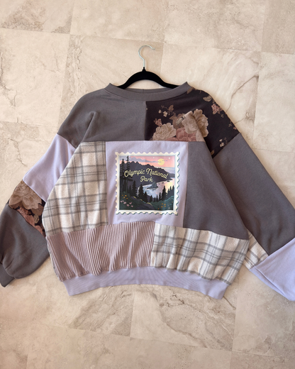 Olympic National Park Patchwork Crewneck (S-2XL)
