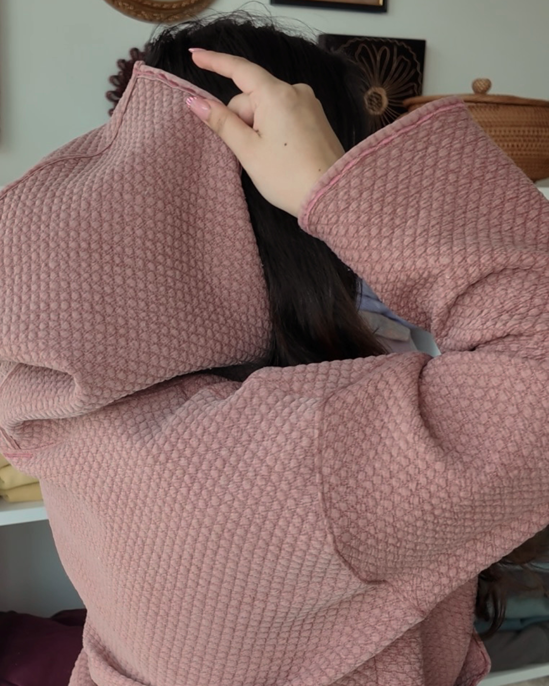 "Self Love Club" Quilted Hoodie