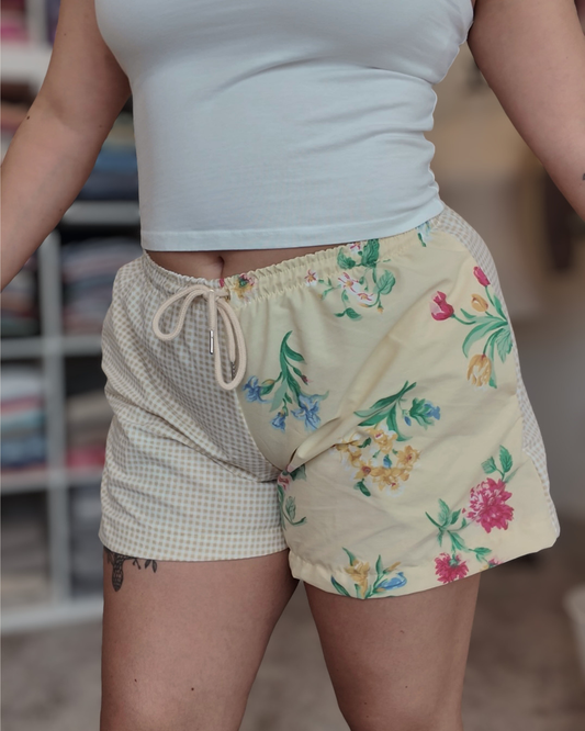 Yellow Floral Shorts (S-XL)