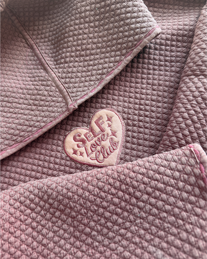"Self Love Club" Quilted Hoodie