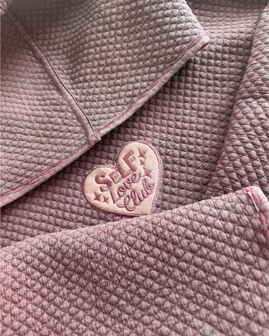 "Self Love Club" Quilted Hoodie