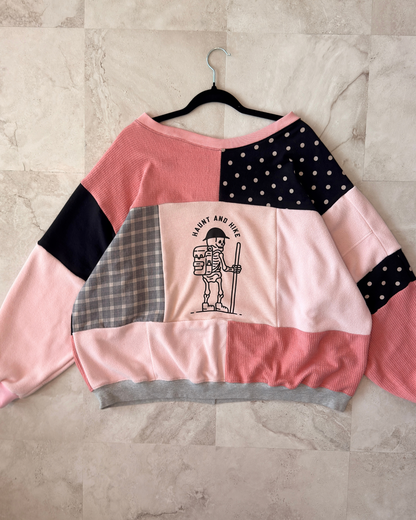 'Haunt And Hike' Patchwork Crewneck (S-2XL)