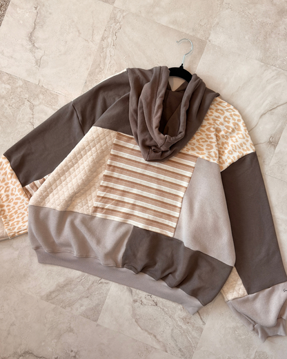 'Love Your Planet' Patchwork Hoodie (S-2XL)