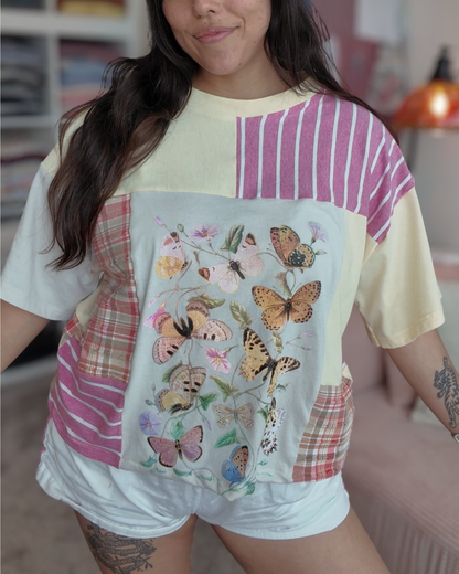 Butterflies Patchwork Tee (S-2XL)