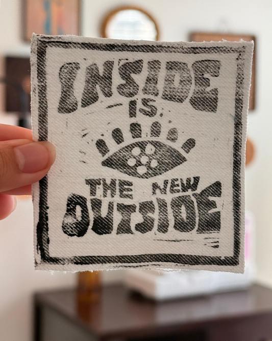 Inside is the New Outside Patch — White Denim