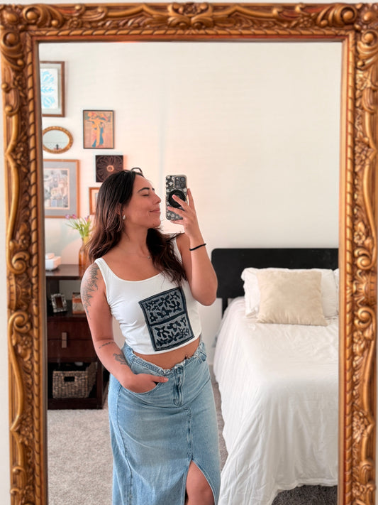 White Tank (L) | Floral