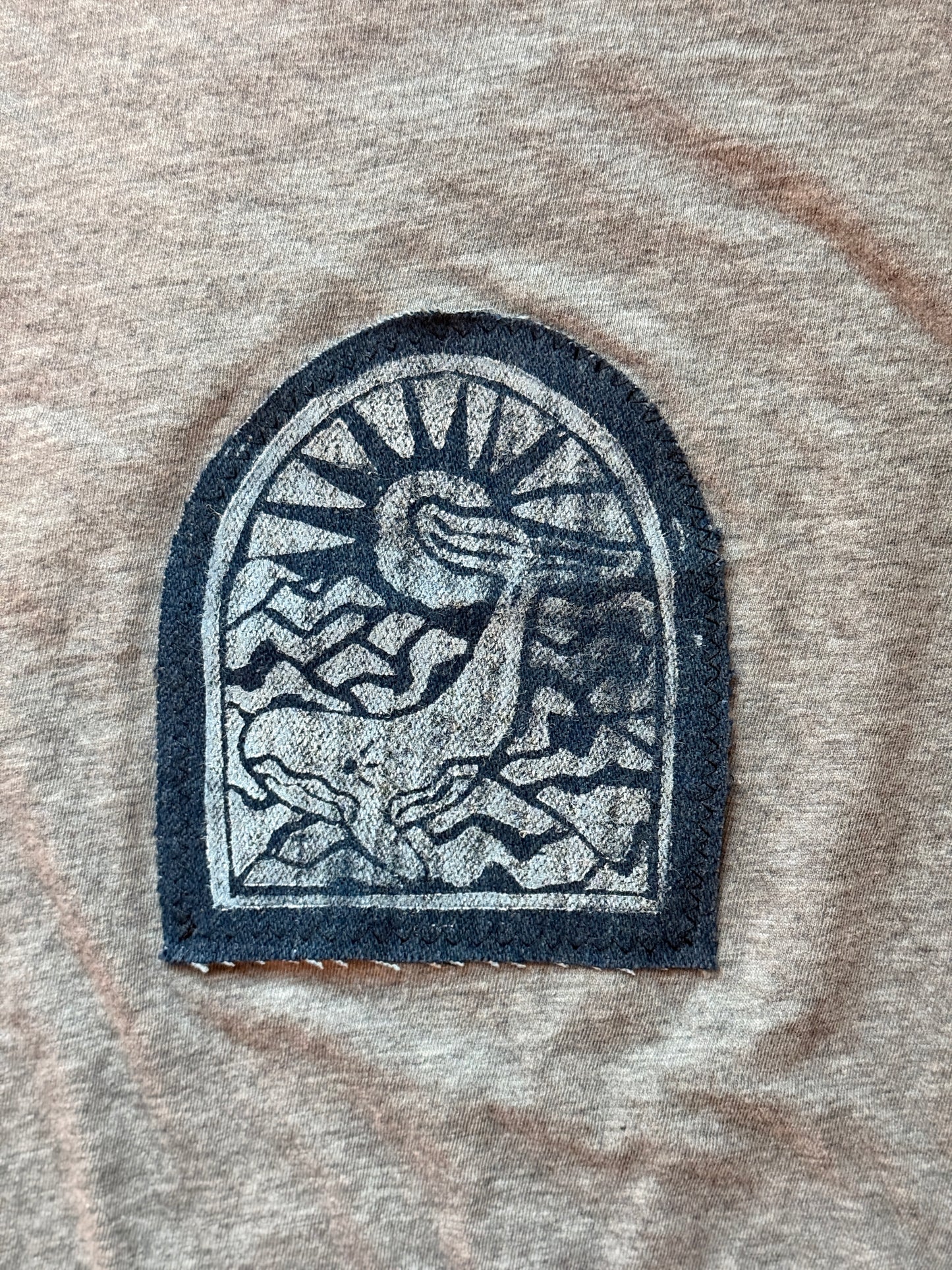 Grey Tee (XL) | Whale Landscape