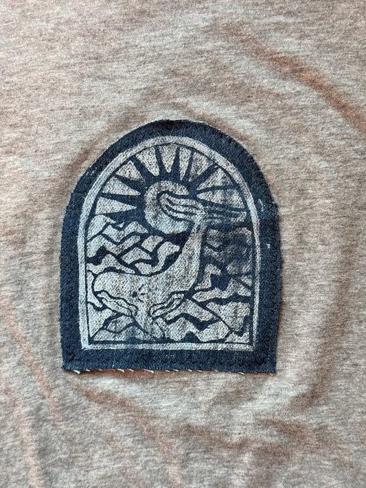 Grey Tee (XL) | Whale Landscape