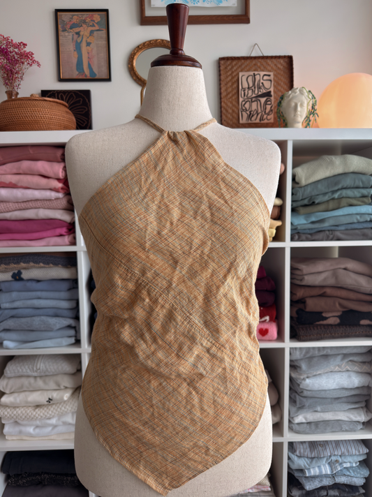 Yellow Open Back Top