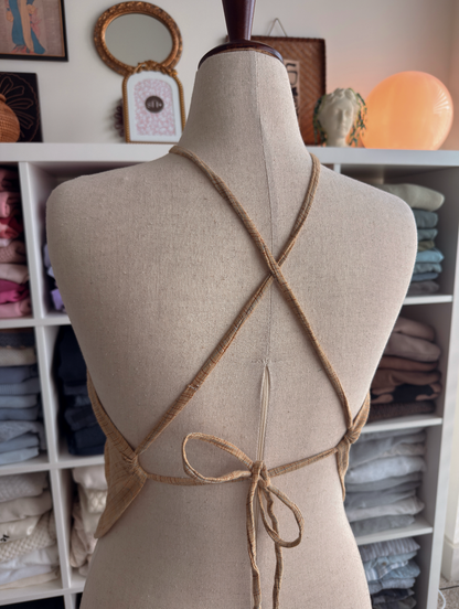 Yellow Open Back Top