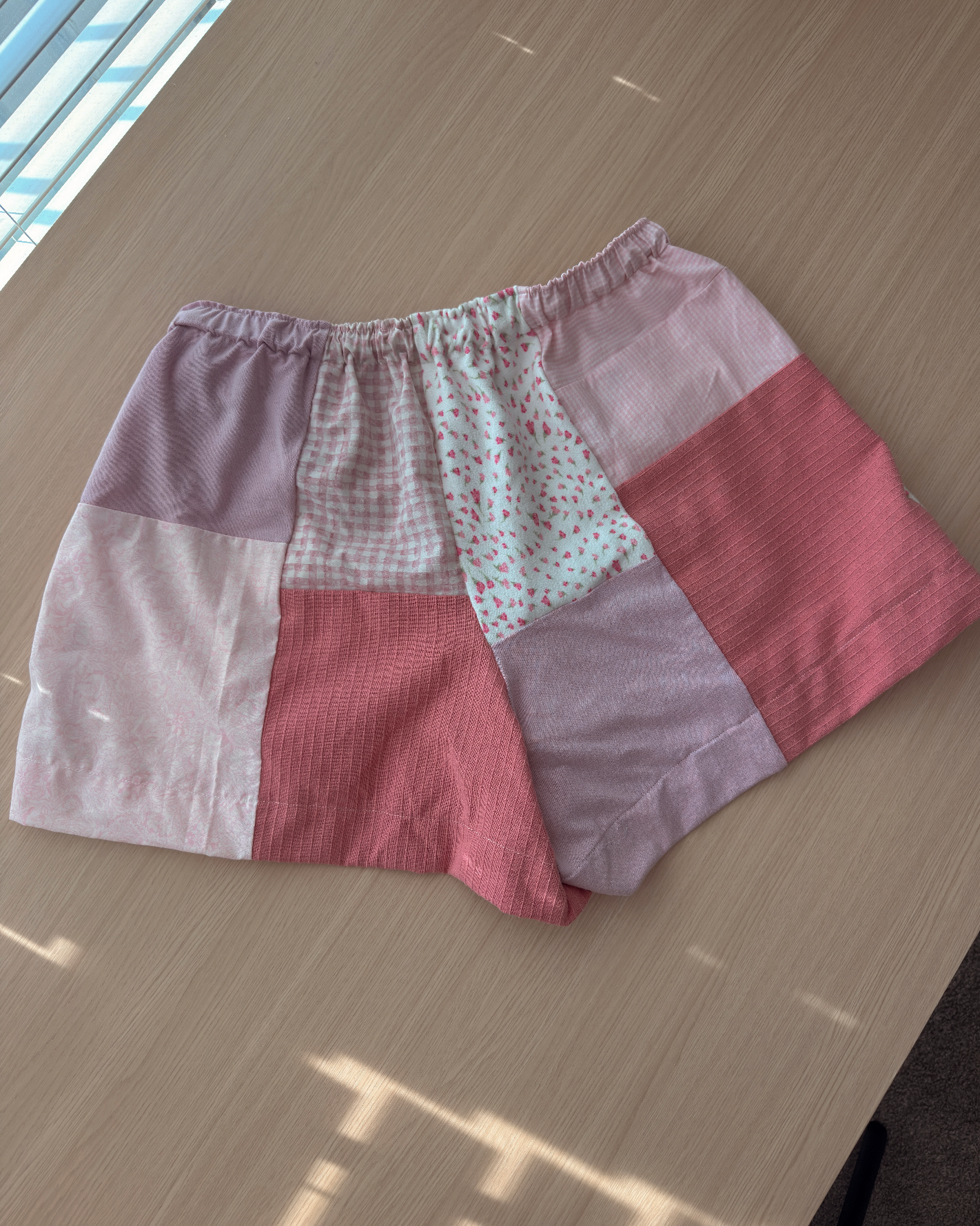 Pink Patchwork Shorts (S-XL)