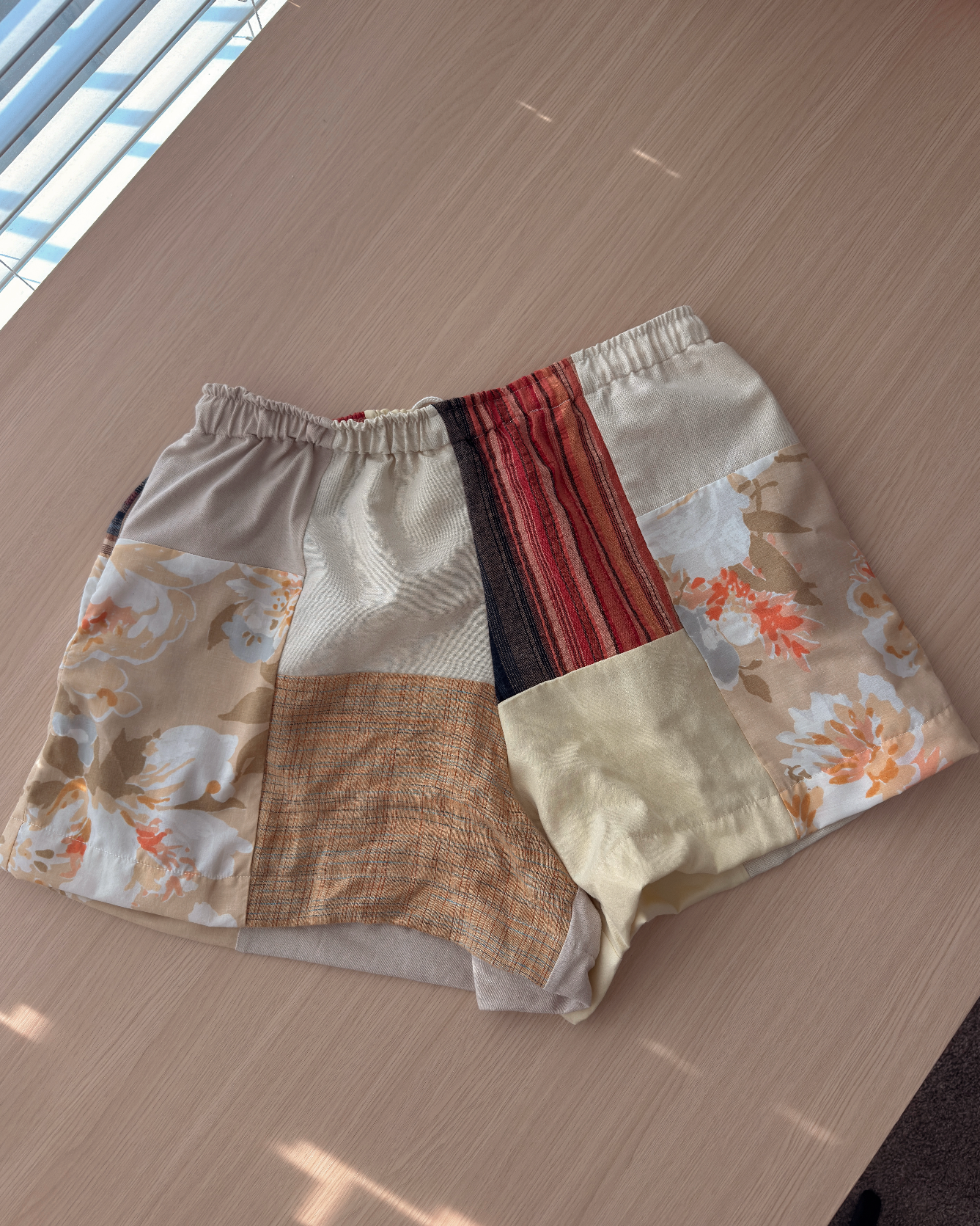 Yellow Patchwork Shorts (S-XL)