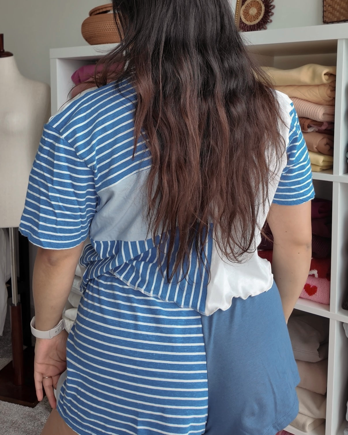 Stripped Blue Tee Set