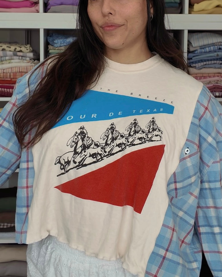 Horse Race Flannel Tee