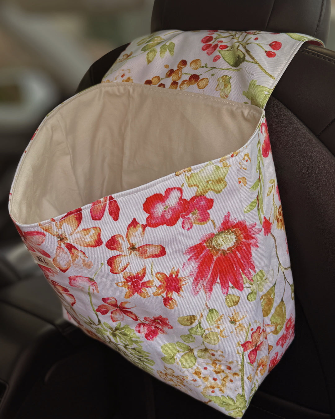 Bright Floral — Car Trash Can