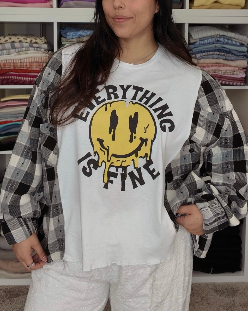 Smile Flannel Tee