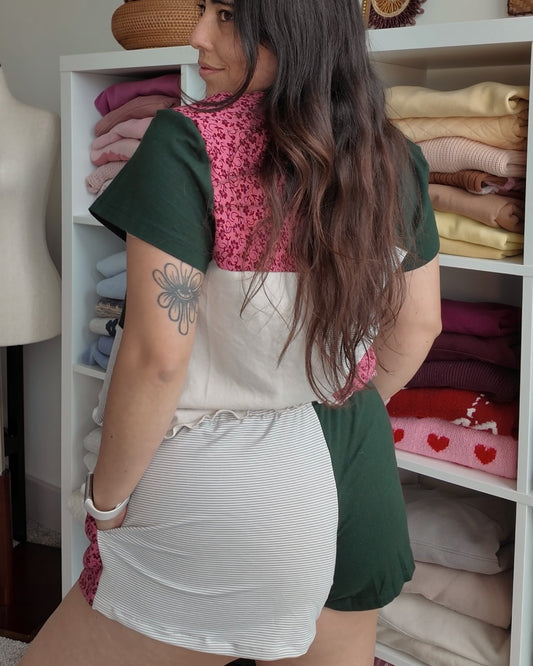 Green & Pink Tee Set
