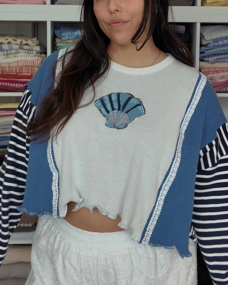 Shell Patch Crewneck