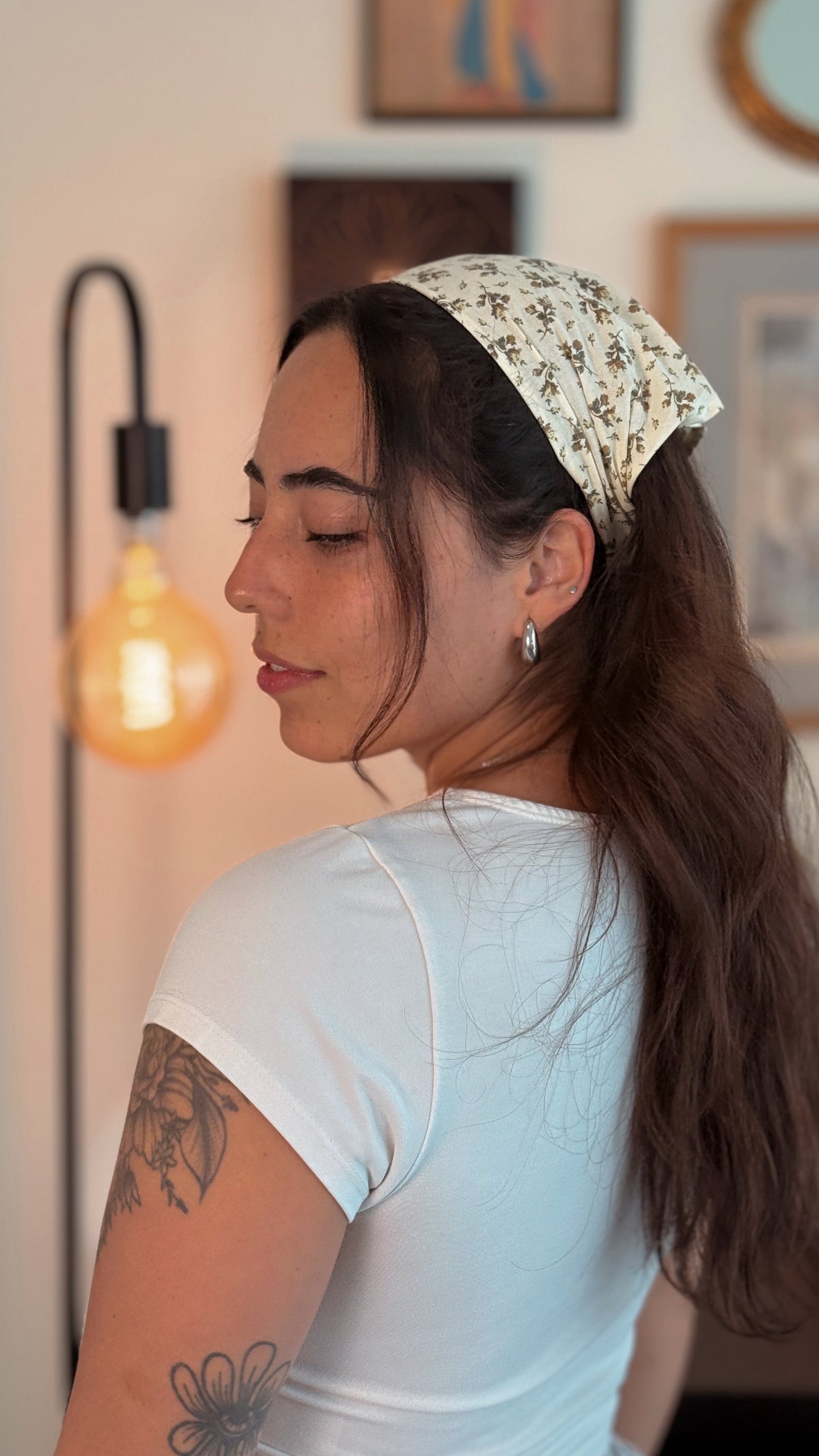 Headscarves — Yellow Floral