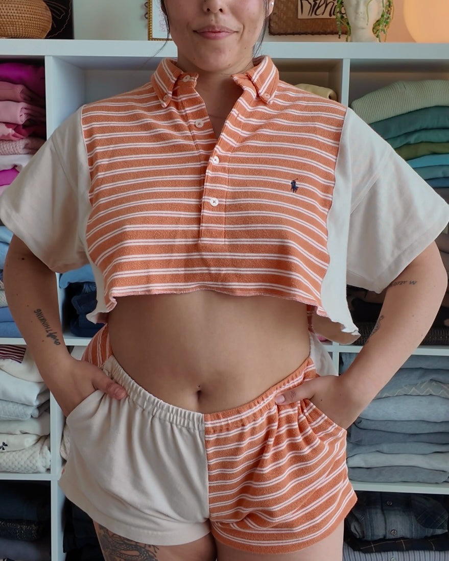 Stripped Orange Tee Set
