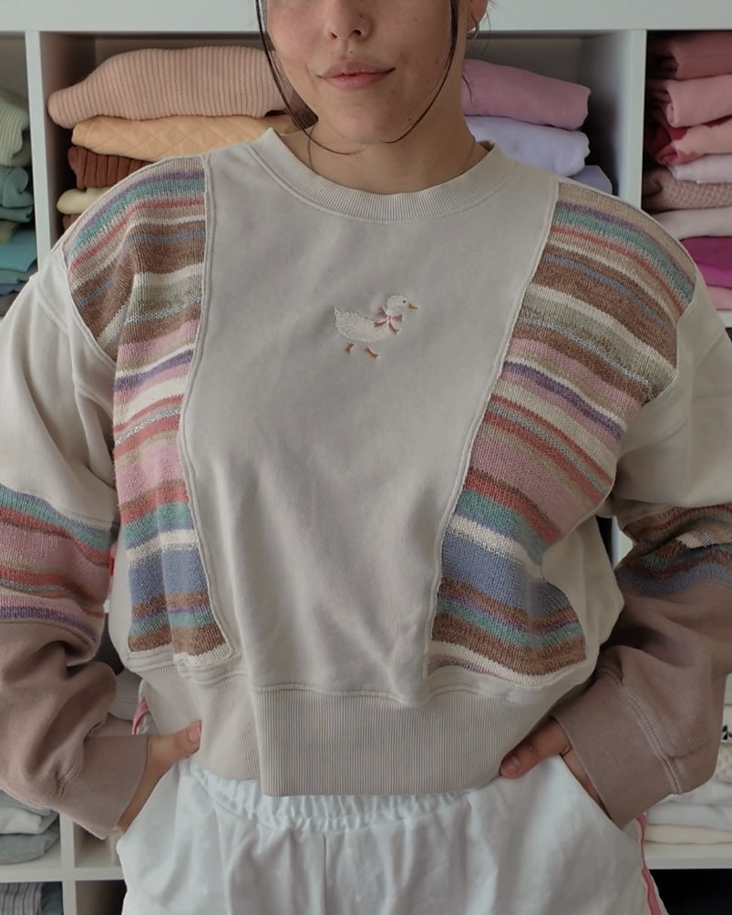 Stripped Goose Crewneck