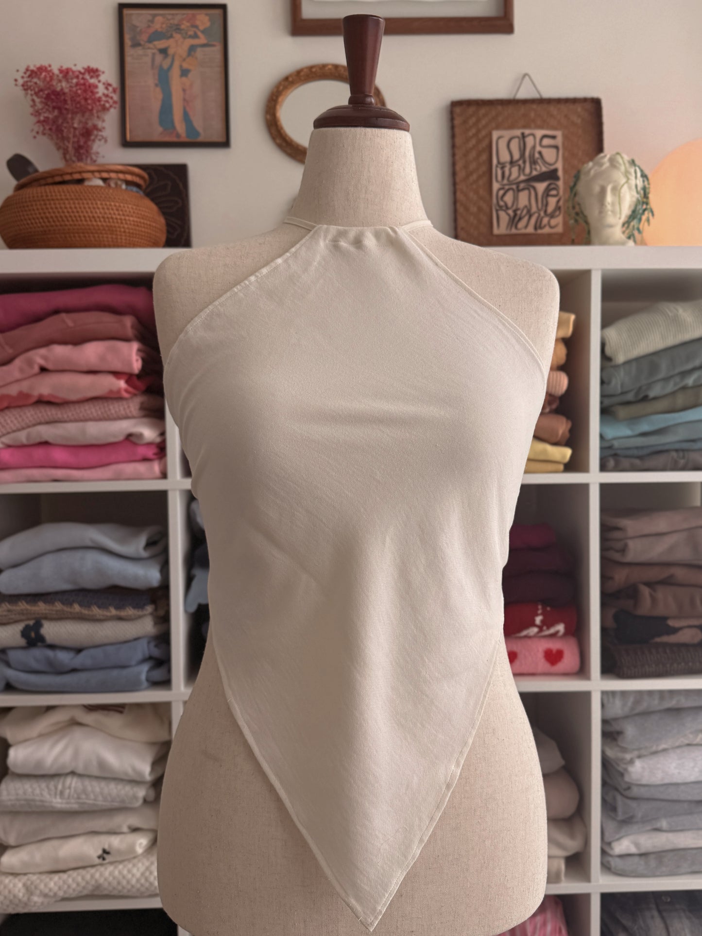 White Open Back Top