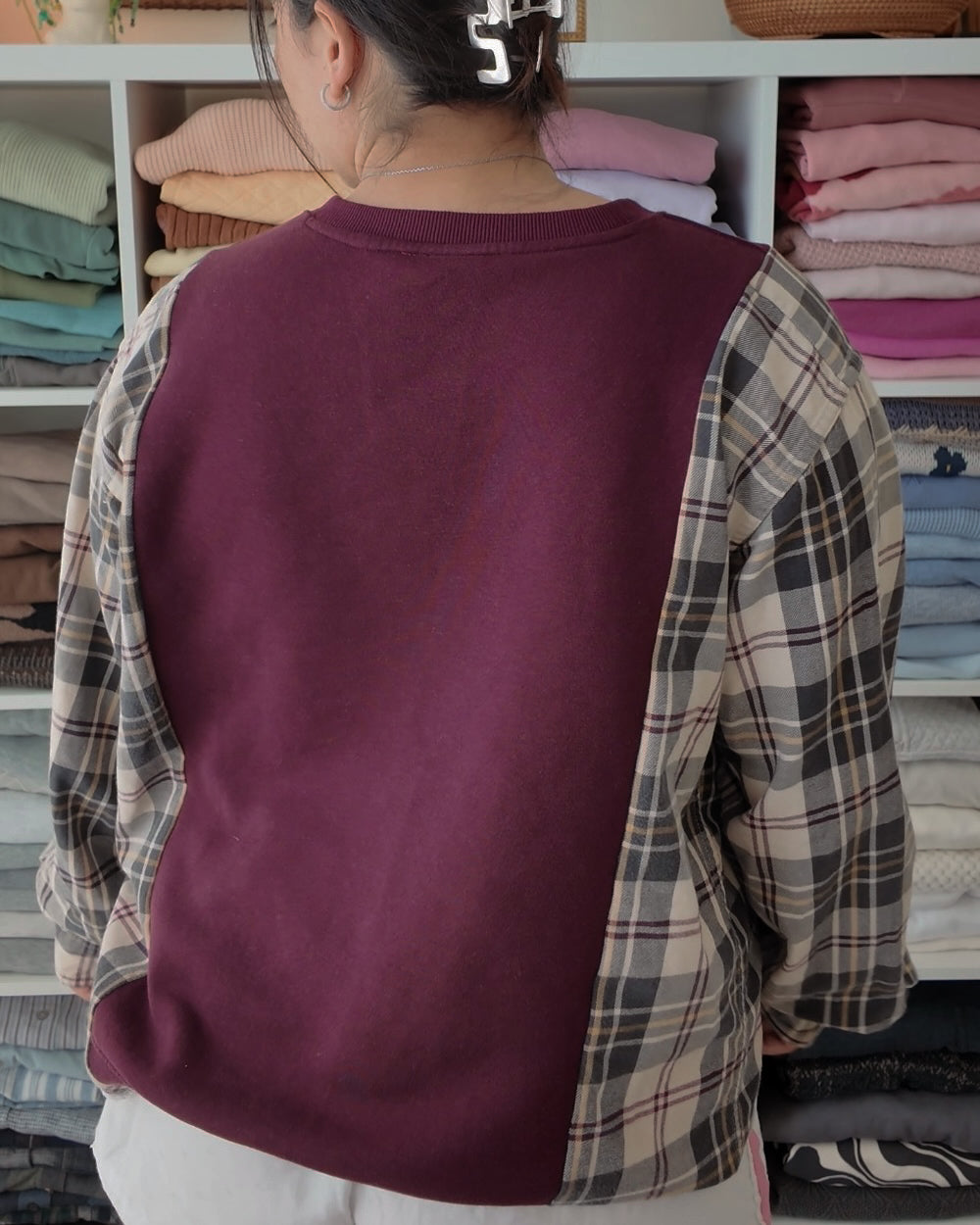 Floral Flannel Crewneck