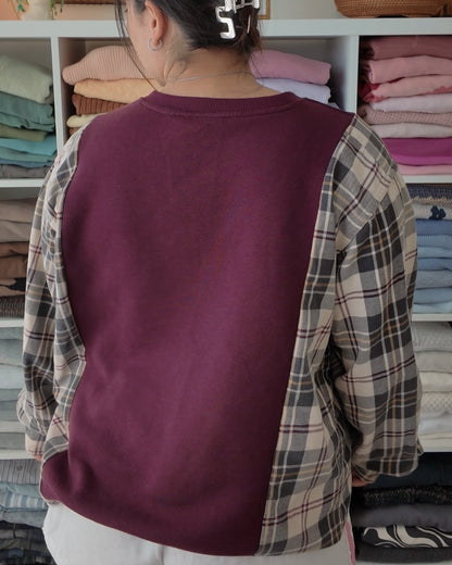 Floral Flannel Crewneck