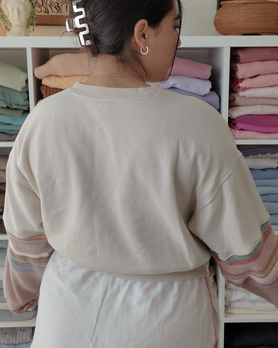 Stripped Goose Crewneck