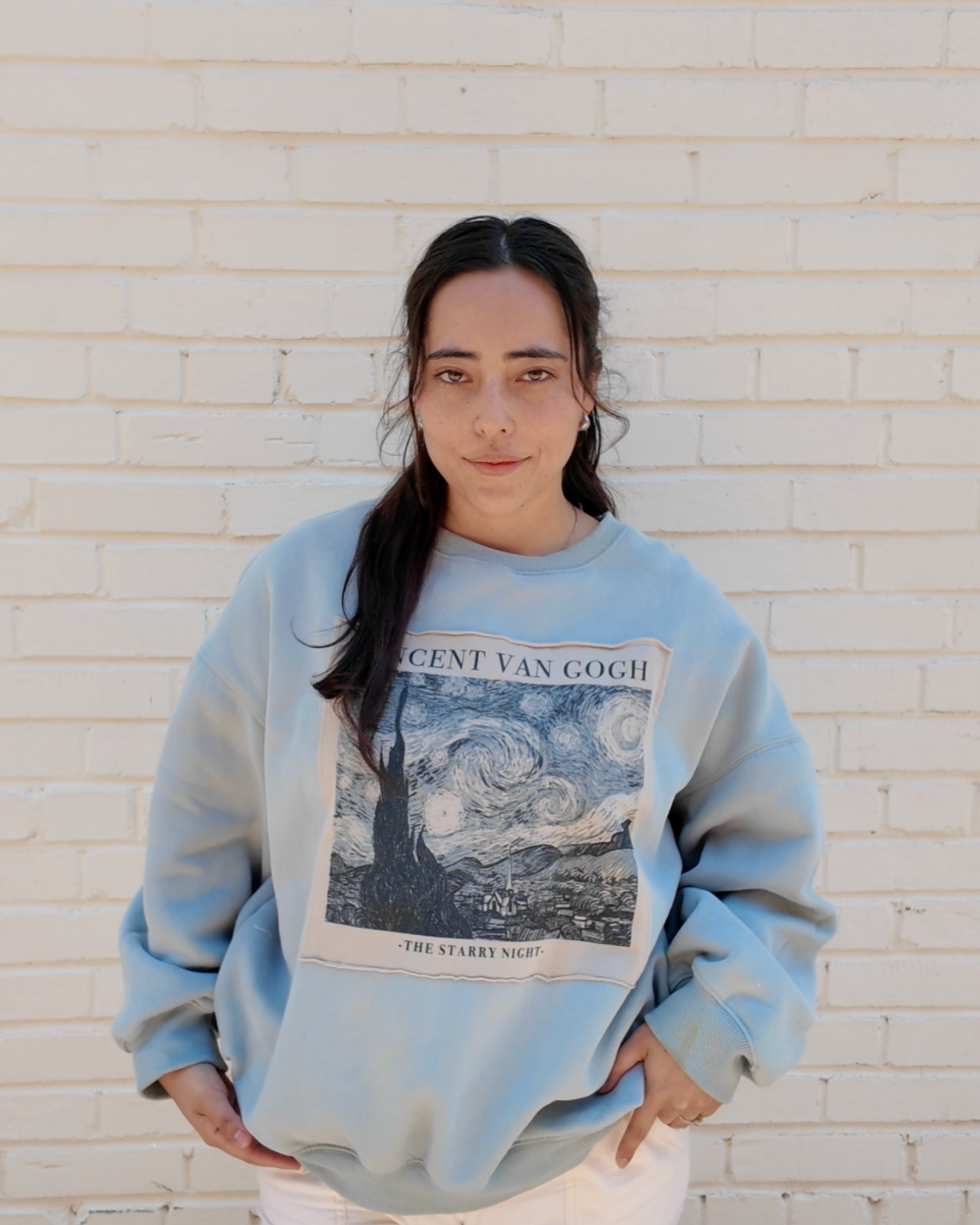 Van Gogh Crewneck - Upcycled sweatshirt with artistic design