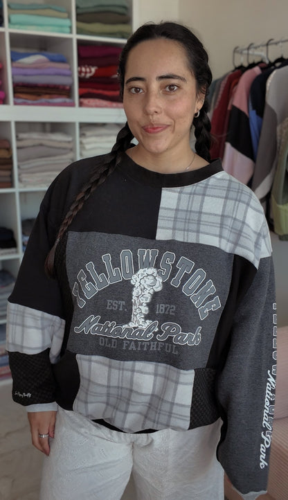 Yellowstone National Park Patchwork Crewneck (S-2XL)