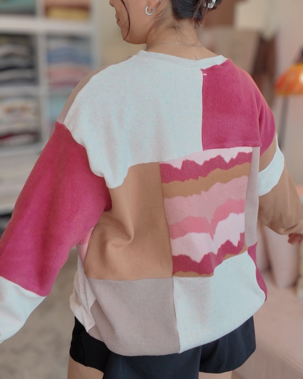 Rainer Patchwork Crewneck (S-2XL)